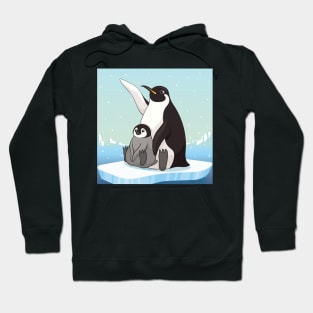 Family of penguins in cartoon style. Penguin character design. vector illustration Hoodie